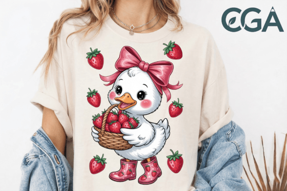Download Cute Strawberry Goose PNG - Cute Collection