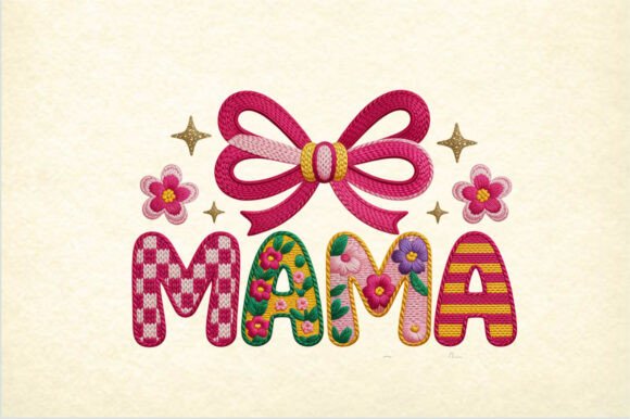 Download MAMA Embroidery PNG Letters - Letter Collection