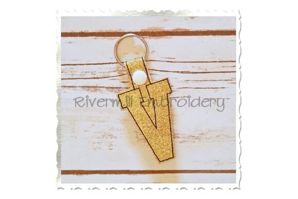 Download ITH Snap Tab Keychain - Letter V - Letter Collection