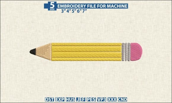 Download Cute Pencil Embroidery DST PES Pattern - Cute Collection