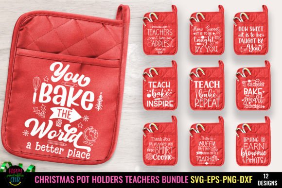 Download Christmas Pot Holders Teacher SVG Bundle - Pot holders Collection