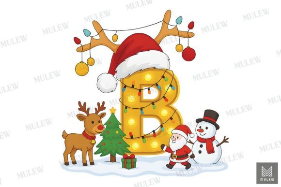 Download Christmas Letter B Sublimation PNG - Letter Collection