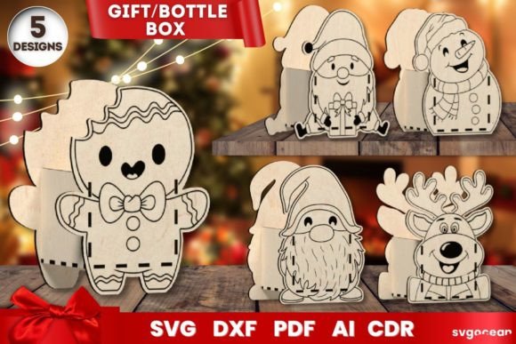 Download Christmas Gift Box Laser Cut SVG - Gift Collection