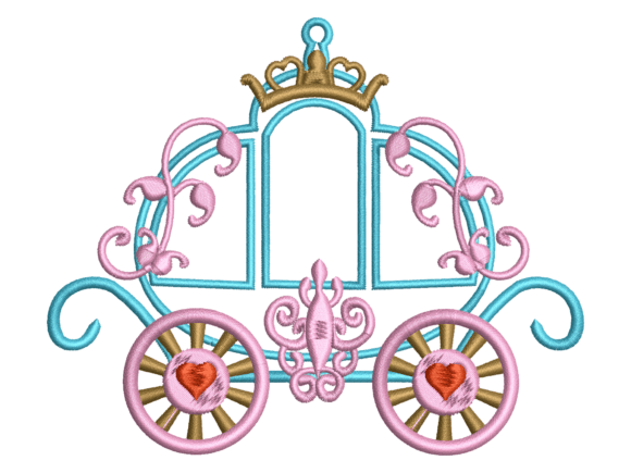 Download Elegant Princess Carriage Monogram Frame - Princess carriage Collection